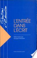 L'entrée dans l'écrit
