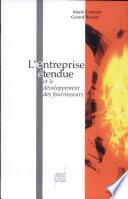 L'entreprise étendue et le développement des fournisseurs