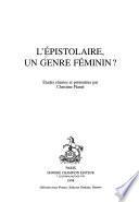 L'épistolaire, un genre féminin ?