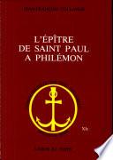 L'épître de Saint Paul à Philémon