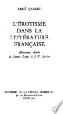 L'Érotisme dans la littérature française