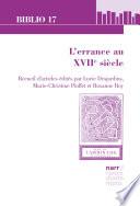 L'errance au XVIIe siècle
