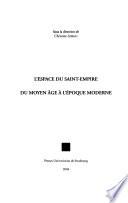 L'espace du saint-empire du moyen âge à l'époque moderne