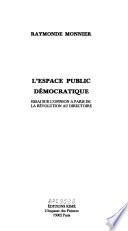 L'espace public démocratique