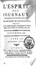 L'Esprit des Journaux, François et Étrangers