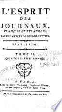 L'Esprit des journaux, françois et étrangers