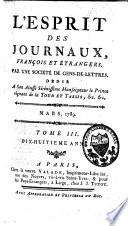 L'Esprit des Journaux, François et Étrangers