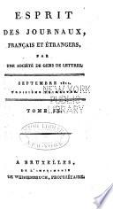 L'Esprit des journaux, françois et étrangers