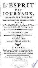 L'Esprit des journaux, françois et étrangers