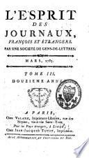 L'Esprit des Journaux, François et Étrangers