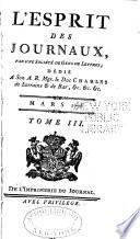 L'Esprit des journaux, françois et étrangers