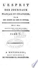 L'Esprit des journaux, françois et étrangers