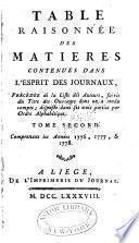 L'Esprit des journaux, françois et étrangers