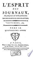 L'Esprit des journaux franc̜ais et étrangers