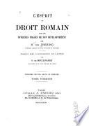 L'esprit du droit romain