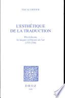 L'esthétique de la traduction