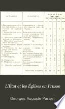 L'État et les Églises en Prusse