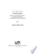 L'Etat subsidiaire