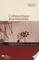 L'ethnocritique de la littérature