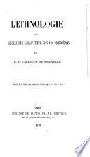 L'ethnologie et le dixieme chapitre de la Genese