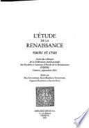 L'étude de la renaissance nunc et cras