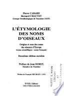 L'étymologie des noms d'oiseaux