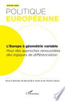 L'Europe à géométrie variable