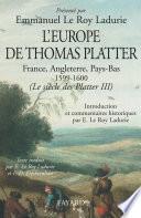 L'Europe de Thomas Platter
