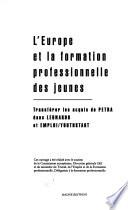 L'Europe et la formation professionnelle des jeunes