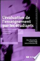 L'évaluation de l'enseignement par les étudiants
