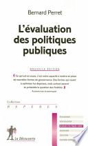 L'évaluation des politique publiques