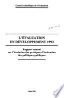 L'évaluation en développement ...
