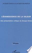 L'évanescence de la valeur
