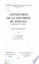 L'évolution de la doctrine du pneuma, du stoicisme à s. Augustin
