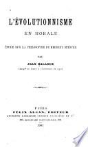 L'évolutionnisme en morale