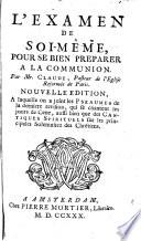 L'Examen de soi-même, pour se bien préparer à la communion