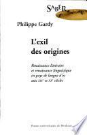L'exil des origines