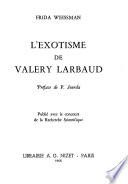 L'exotisme de Valéry Larbaud ...
