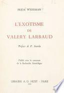 L'exotisme de Valery Larbaud
