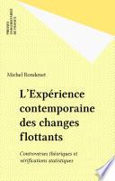 L'Expérience contemporaine des changes flottants