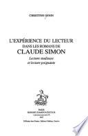 L'expérience du lecteur dans les romans de Claude Simon