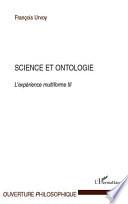L'expérience multiforme: Science et ontologie
