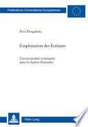 L'exploitation des Ecritures