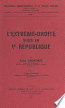 L'extrême-droite sous la Ve République