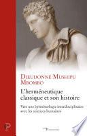 L'herméneutique classique et son histoire