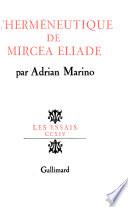 L'herméneutique de Mircea Eliade