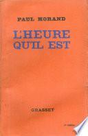 L'heure qu'il est