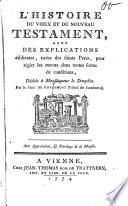 L' historie du vieux et du nouveau Testament
