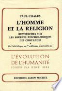 L'Homme et la Religion