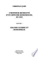 L'honneur retrouvé d'un officier homosexuel en 1915